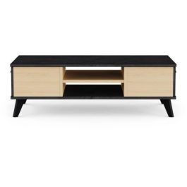 Demeyere KENT393544 Mesa de centro KENT Rectangular Roble/Sidewalk 2 Cajones, 1 Estante, Patas 106.6x50.1x35.2cm