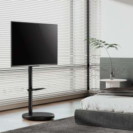 AISENS - SOPORTE DE SUELO CON RUEDA, BANDEJA PARA DVD PARA MONITOR/TV 50KG DE 37-86, NEGRO AISENS - SOPORTE DE SUELO CON RUEDA, BANDEJA PARA DVD PARA MONITOR/TV 50KG DE 37-86, NEGRO