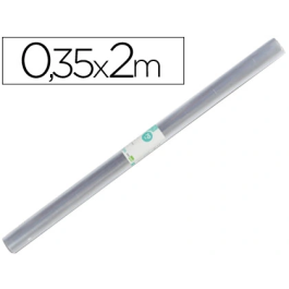 Liderpapel Rollo Plástico Forralibros Transparente Alta Resistencia 0.35x2 Metros 70 micras