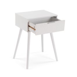 Mesita de Noche Nolan Blanca Versa 30x40x59 cm - Madera MDF y Pino (2 Unidades) Mesita de Noche Nolan Blanca Versa 30x40x59 cm - Madera MDF y Pino (2 Unidades)