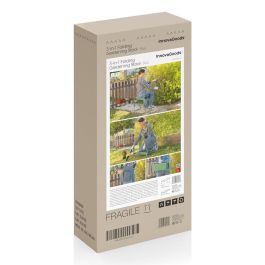 Inde Banco de Jardinería Plegable con Bolsa para Herramientas 58 x 27 x 12 cm