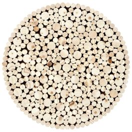 Home Deco Factory Mesa Auxiliar Rondin Natural Madera Altura 40 Diámetro 60