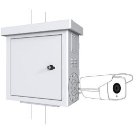 Lanview Armario CCTV Exterior Mini Radius para Poste 4 Cámaras, Doble Pared, Ventilador, Galvanizado RAL7035, 450x250x500mm Lanview Armario CCTV Exterior Mini Radius para Poste 4 Cámaras, Doble Pared, Ventilador, Galvanizado RAL7035, 450x250x500mm