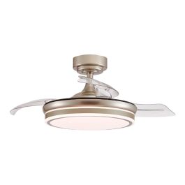 Ventilador de techo led 3cct aspas retráctiles moss 72 W 7920 lm níquel Precio: 94.726665. SKU: B16AVY5DCT