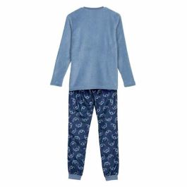 Cerdá Pijama Largo Coral Fleece Stitch L - Talla L - Color Azul