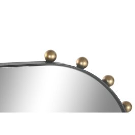 Espejo de pared Home ESPRIT Negro Dorado Moderno