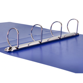 Liderpapel Carpeta 4 Anillas 40 mm Polipropileno Din A4 Azul Translucido