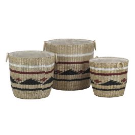 Cesta Colonial DKD Home Decor Natural Granate 38 x 36 x 38 cm Set de 3 Precio: 74.50000008. SKU: S3028969