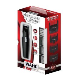 Wahl 5606-526 Cortabarbas Mustache&Beard, Precisión 2-12mm, Corte Acurado 0.6mm, Uso con Pilas, Ideal para Viajar