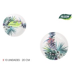 Set de 10 platos de cartón Red.Tropic 20 cm - Algon (24 Unidades) Precio: 18.49999976. SKU: B17V5ME3NF