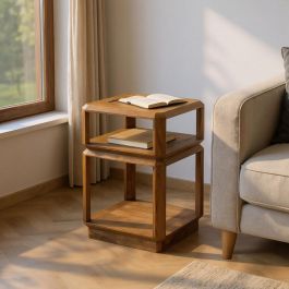 Mesa Auxiliar Marrón Madera de Mango 40 X 40 X 60 cm Precio: 270.0115. SKU: B16VSNH75P