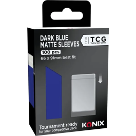 Konix AABYJ18660 - Fundas Mate 66 x 91 mm para Cartas, 100 Unidades - Para Magic: The Gathering y Pokémon, Color Azul Oscuro