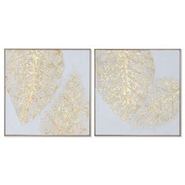 Cuadro Moderno DKD Home Decor Dorado Blanco 4.5 x 82 x 82 cm (2 Unidades) Precio: 115.49999945. SKU: B17Z6K7LKT