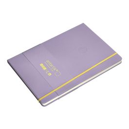 Cuaderno Con Gomilla Antartik Notes Tapa Dura A4 Hojas Lisas Morado Y Amarillo 100 Hojas 80 gr Fsc