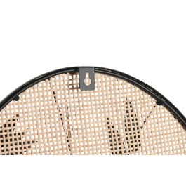 DKD Home Decor Decoracion Pared Oriental Negro Natural 30 x 40 x 2.5 cm 4 Unidades Hierro