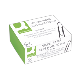 Q-connect Clips niquelados nº1 20 mm caja de 100 unidades