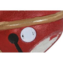 DKD Home Decor Base para Árbol de Navidad Tradicional, con LED, Magnesia, Colores Rojo y Dorado, 40.5x40.5x40 cm