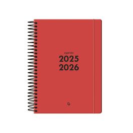 Agenda Escolar Liderpapel 25-26 Espiral Basic Rojo Semana Vista A5 Bilingüe Papel Fsc 70 gr Agenda Escolar Liderpapel 25-26 Espiral Basic Rojo Semana Vista A5 Bilingüe Papel Fsc 70 gr