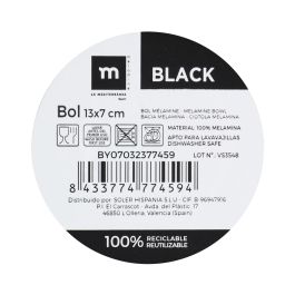 Bol de melamina mate negro 13x7 cm - La Mediterranea (24 Unidades) Bol de melamina mate negro 13x7 cm - La Mediterranea (24 Unidades)