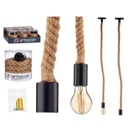 Lampara Colgante Cuerda Color Natural Giftdecor 9X103CM (12 Unidades)