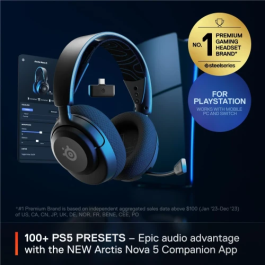 Steelseries STE5707119053242 Auriculares inalámbricos para juegos Arctis Nova 5P Negro con ClearCast 2.0 y 36h de batería