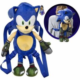 Lansay LAN3181860665510 Mochila de Peluche de Sonic para Niños