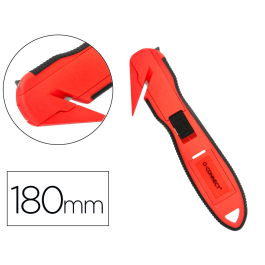 Q-connect xd-g03 Cúter de Seguridad Mango Plástico Ancho Cuchilla 18 mm Blíster 1 Unidad