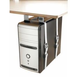 Forming Function LiftFix soporte CPU bajo escritorio con espaciador de 60 mm plata, estructura rígida y fijación segura