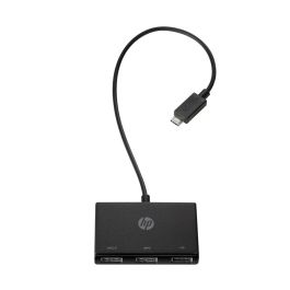 HP Hub USB-C a USB-A Portátil | Adaptador con 3 Puertos USB (1x USB 3.0 Carga) para Portátiles y Tablets | Conecta Múltiples Accesorios