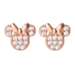 PEERS HARDY Pendientes Minnie Mouse Disney oro rosa con lazo