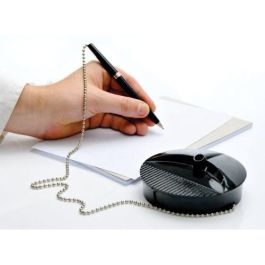 Fellowes Bolígrafo Con Peana Negro Microban® para Mostradores y Lugares Públicos