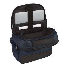 Safta business Mochila escolar para ordenador portátil de 15,6 pulgadas, Negro-Azul-Gris, 290x150x440 mm