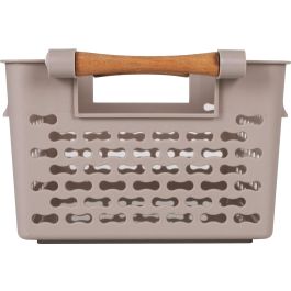 Confortime Cesta Multiusos con Asas de Madera, 30.5 cm Largo x 19 cm Ancho x 12.5 cm Alto (24 Unidades)