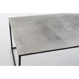DKD Home Decor Mesa Centro Moderno Gris Negro Metal Aluminio 111.7 x 61 x 43 cm