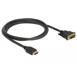 DeLOCK 85653 Cable HDMI a DVI 24+1 bidireccional 1.5m, chapado en oro, máx. 2560x1600p, macho/macho