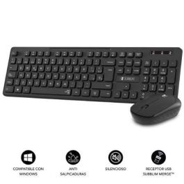 SUBBLIM Combo Business Slim Silencioso Inalambrico 2.4G Negro