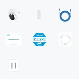 Reolink P334 Cámara de Seguridad IP 8MP 4K Interior/Exterior PoE Alámbrica Google Assistant Visión Nocturna 30m IP66