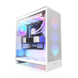 NZXT CM-H72FW-R1 H7 Flow RGB Midi Tower Blanco PC Caja de Ordenador con Flujo de Aire Optimizado y Panel de Vidrio Templado, 244x468x544mm Precio: 130.78999989. SKU: B1BAMSLKND