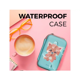 Wondee Funda para Disco Duro 2.5" Panda Rojo Estuche Tecnológico Resistente e Impermeable