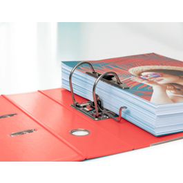 Esselte Archivador de Palanca DIN A4 Lomo 75 mm Carton Forrado PVC Color Coral