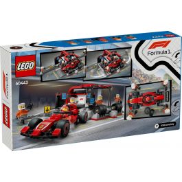 Lego Juego de Construcción City Fórmula 1 Parada en Boxes con Equipo de Mecánicos y Coche Ferrari para Niños +6 Años