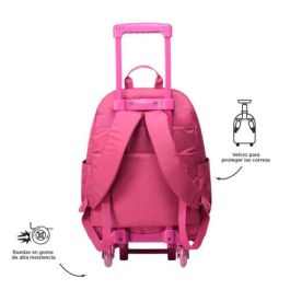 Totto Mochila Escolar con Ruedas Trik Rosa MA03TKI003-23100-M89 Capacidad 27L Compartimento PC 14 Pulgadas