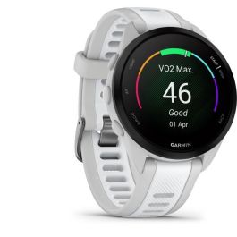 Reloj GPS conectado - GARMIN - Forerunner 165 - 1.2 - Blanco con pulsera Blanca y Gris Claro