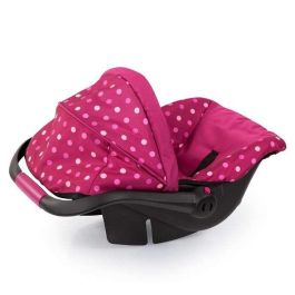 Asiento muñecas para el coche deluxe rosa 50x32x16 cm