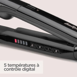 Babyliss ST492E Plancha para el pelo recta a vapor con placas de cerámica de 39 mm y 5 temperaturas (150°C-230°C)