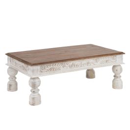 Mesa de Centro Blanco Natural 120 x 70 x 45 cm Precio: 318.68999965. SKU: B127EGB4FV