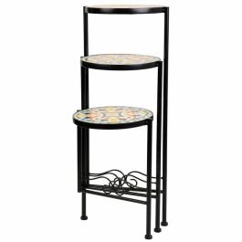 Soporte para Maceta Alexandra House Living Negro Hierro Azulejo 30 x 68 x 30 cm 3 Piezas