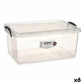 Caja de Almacenaje con Tapa Transparente Plástico 22 L 32 x 20,5 x 50 cm (6 Unidades) Precio: 63.78999968. SKU: B1FKLXFLXZ