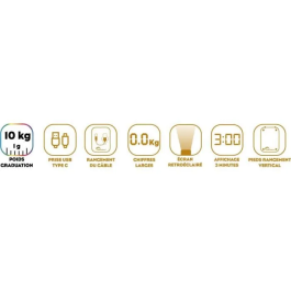 Little Balance Báscula de Cocina Happy Genius 10 Acero Inoxidable USB Reparable