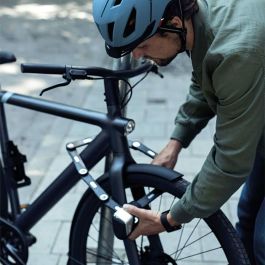 ABUS BORDO ONE 6500A/110 Candado Plegable con Alarma, Soporte SH, Negro